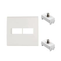 Conjunto 4x4 2 Módulos Entrada Antena Tramontina Liz Bc Conjunto 4x4 2 Módulos Entrada Antena Tramontina Liz Bc