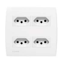 Conjunto 4X4 4 Tomadas 20A Soprano Siemens Ilus