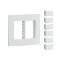 Conjunto 4x4 6 Interruptor Lunare Up Branco Fosco S400100