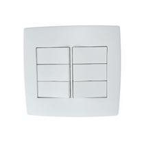 Conjunto 4x4 6 Modulos de Interruptores Simples Pial Plus