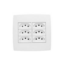 Conjunto 4x4 6 Modulos de Tomada 10A Pial Plus