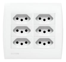 Conjunto 4X4 6 Tomadas 10A Soprano Siemens Ilus Conjunto 4X4 6 Tomadas 10A Soprano Siemens Ilus