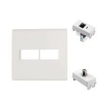 Conjunto 4x4 Mod Telefone+ Entrada Antena Tramontina Liz Bc Conjunto 4x4 Mod Telefone+ Entrada Antena Tramontina Liz Bc