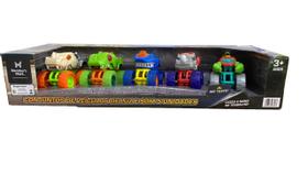 Conjunto 5 carrinhos brinquedo Veículos Infantis Luz e Som Conjunto 5 carrinhos brinquedo Veículos Infantis Luz e Som