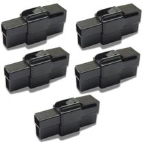 Conjunto 5 Conectores 2 Vias Macho E Femea Espadão Som Carro