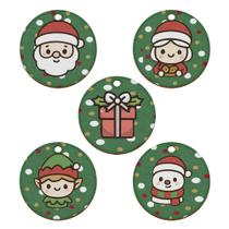 Conjunto 5 Enfeites de Natal em MDF Ornamentações para Árvore e Decoração