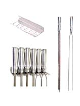 Conjunto 5 Espetos Churrasco E Porta Espeto Parede E Rastelo Conjunto 5 Espetos Churrasco E Porta Espeto Parede E Rastelo