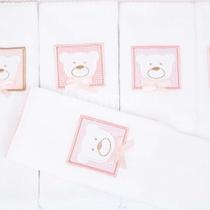 Conjunto 5 Fraldas para Bebê Cremer Luxo Premiere Rosa