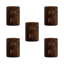 Conjunto 5 Interruptores de 2 Teclas Simples, Modular, com Placa 4x2 e Suporte