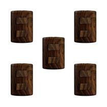 Conjunto 5 Interruptores de 2 Teclas Simples, Modular, com Placa 4x2 e Suporte