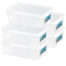 Conjunto 5 Organizador Caixa Sapato Calçado Grande Ordene