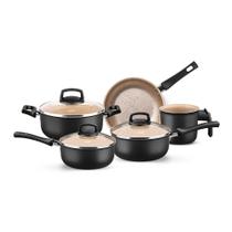 Conjunto 5 Panela Antiaderente Safira Cristal Decor Preto