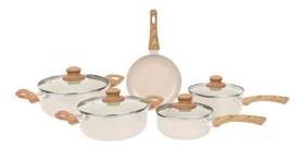 Conjunto 5 Panelas Cairo Indução Cerâmica Antiaderente Plus