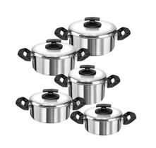 Conjunto 5 Panelas Grandes Alumínio Grosso