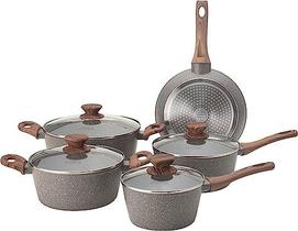 Conjunto 5 Panelas Indução Revestimento Cerâmica Grafito- Mimo Style