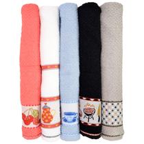 Conjunto 5 Panos de Prato Copa Felpudos Churrasco Cozinha Conjunto 5 Panos de Prato Copa Felpudos Churrasco Cozinha