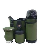 Conjunto - 5 Peças - Couro + SemiCouro - 1L - Verde Militar