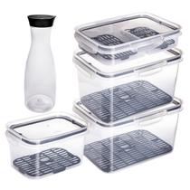 Conjunto 5 Peças Organize sua Geladeira Potes Plasutil Conjunto 5 Peças Organize sua Geladeira Potes Plasutil