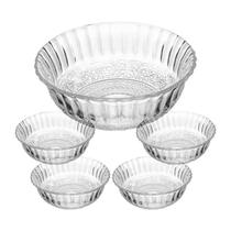 Conjunto 5 Peças para Sobremesa de Vidro Angel Lyor Conjunto 5 Peças para Sobremesa de Vidro Angel Lyor