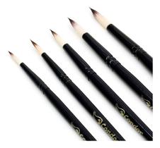 Conjunto 5 Pincéis Artísticos Redondos Pintura CONDOR - 5504