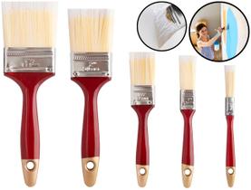 Conjunto 5 Pincéis Tamanhos Variados Para Construção Obra Artesanato Pintura Multiuso Hutz Conjunto 5 Pincéis Tamanhos Variados Para Construção Obra Artesanato Pintura Multiuso Hutz