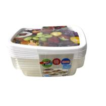 Conjunto 5 Potes 240Ml Retangulares Frutas - São Bernardo