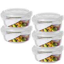 Conjunto 5 Potes 400ml Vidro Hermético Mantimentos Marmita Conjunto 5 Potes 400ml Vidro Hermético Mantimentos Marmita
