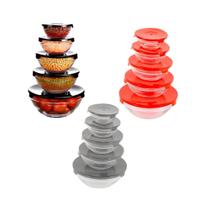 Conjunto 5 Potes de Vidro Com Tampa - Sortido Conjunto 5 Potes de Vidro Com Tampa - Sortido