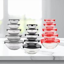 Conjunto 5 Potes de Vidro Com Tampa - Sortido Vasilhas Tigelas Bowls para Armazenar Alimentos Conjunto 5 Potes de Vidro Com Tampa - Sortido Vasilhas Tigelas Bowls para Armazenar Alimentos