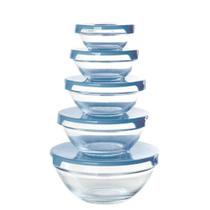 Conjunto 5 Potes De Vidro Herméticos Com Tampa - Sortido