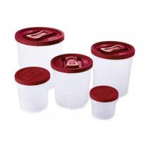 Conjunto 5 potes plasutil