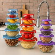 Conjunto 5 Potes Vidro Vasilha Tigela Frascos Conserva Guarda Marmita Comida Fruta Armazena Conjunto 5 Potes Vidro Vasilha Tigela Frascos Conserva Guarda Marmita Comida Fruta Armazena