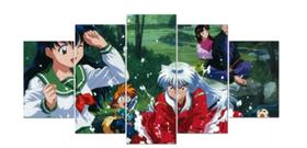 Conjunto 5 Quadros Anime Inuyasha "