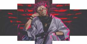 Conjunto 5 Quadros Anime Jujutsu Kaisen Quadro Sukuna Domínio Mangá" Conjunto 5 Quadros Anime Jujutsu Kaisen Quadro Sukuna Domínio Mangá"