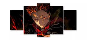 Conjunto 5 Quadros Anime Jujutsu Kaisen Sukuna" Conjunto 5 Quadros Anime Jujutsu Kaisen Sukuna"