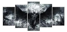 Conjunto 5 Quadros Batman Dark" Conjunto 5 Quadros Batman Dark"