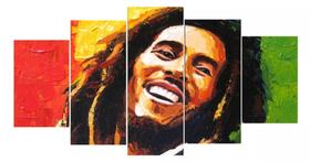 Conjunto 5 Quadros Bob Marley"