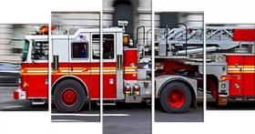 Conjunto 5 Quadros Bombeiros" Conjunto 5 Quadros Bombeiros"