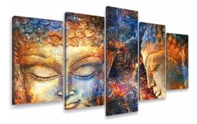Conjunto 5 Quadros Buda Deus Asiático" Conjunto 5 Quadros Buda Deus Asiático"