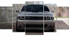 Conjunto 5 Quadros Carro Dodge Challenger"