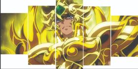 Conjunto 5 Quadros Cavaleiros Do Zodiacos Aioria De La" Conjunto 5 Quadros Cavaleiros Do Zodiacos Aioria De La"