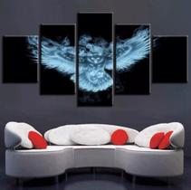 Conjunto 5 Quadros Coruja Azul " Conjunto 5 Quadros Coruja Azul "