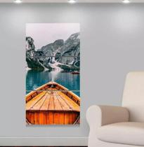 Conjunto 5 Quadros Decorativos Barco No Rio"