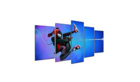 Conjunto 5 Quadros Decorativos homem aranha reverso"