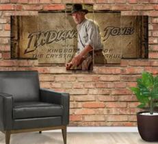 Conjunto 5 Quadros Decorativos Indiana Jones "