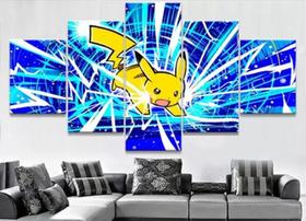 Conjunto 5 Quadros Decorativos pokemon