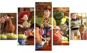 Conjunto 5 Quadros Disney Infantil Toy Story" Conjunto 5 Quadros Disney Infantil Toy Story"
