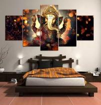 Conjunto 5 Quadros elefante buda"