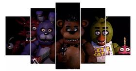 Conjunto 5 Quadros Five Nights At Freddys "