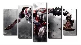 Conjunto 5 Quadros God Of War 1"
